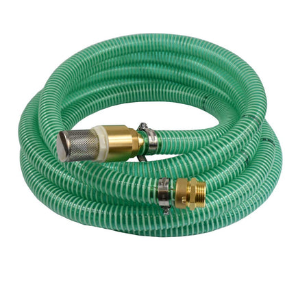 KLASEBO Saugschlauch 1 Zoll (25 mm) mit Saugkorb und Rückschlagventil für Gartenpumpen