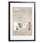 REINDERS Bilderrahmen schwarz MDF 61x91,5 cm mit Passepartout 50x70 cm und Acrylglasfront