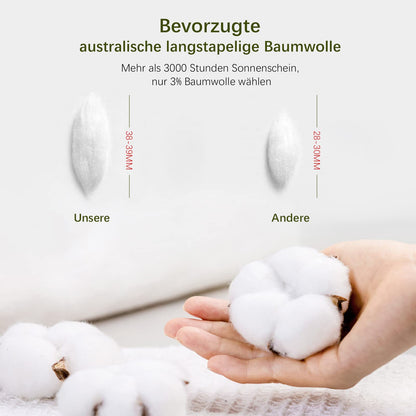 SOULFUL Bettwäsche-Set - Baumwolle Salbei Grün 135x200 4-teilig