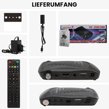 Zehnder HX 2600 Mini Digitaler Sat-Receiver HD mit Aufnahmefunktion