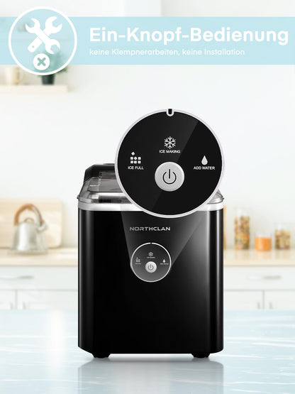 Eiswürfelmaschine Testsieger 2024 – 14kg Geräuscharmer Ice Maker