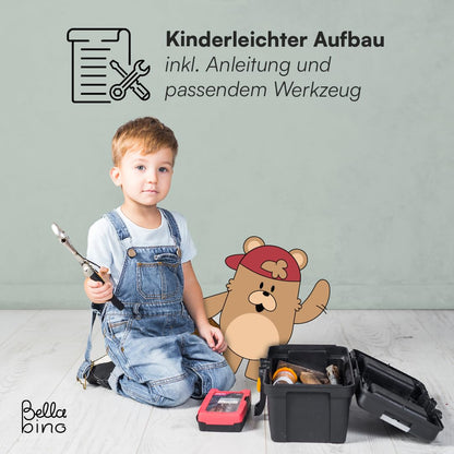 Bellabino Koro Kinder-Bücherregal, 5 Fächer, Holzwerkstoff, weiss
