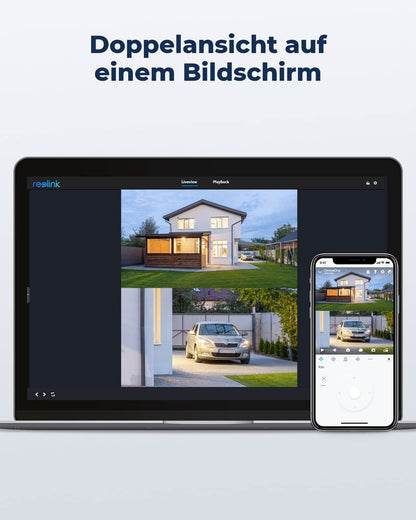 Reolink TrackMix 4K PTZ Überwachungskamera aussen mit Solarpanel