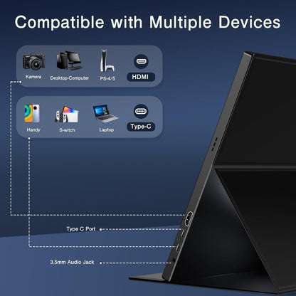 UPERFECT QLED 2.5K 16 Zoll Tragbarer Monitor – WQXGA