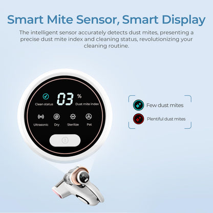 JIGOO J300 Milbensauger – Staubmilben-Sensor, UV & Ultraschall