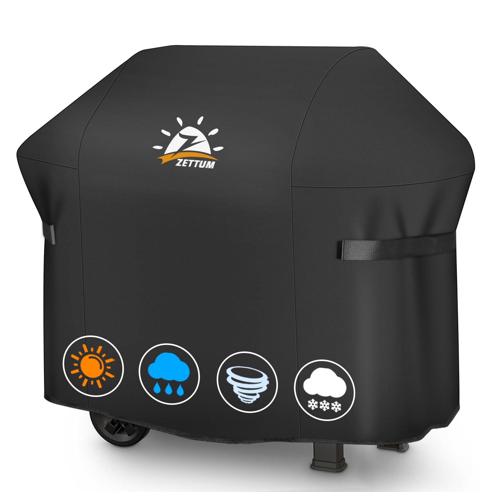 Zettum Grillabdeckung 132 cm wasserdicht für Weber Spirit 300 aus 600D Oxford-Gewebe mit PU-Beschichtung