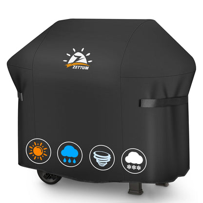 Zettum Grillabdeckung 132 cm wasserdicht für Weber Spirit 300 aus 600D Oxford-Gewebe mit PU-Beschichtung