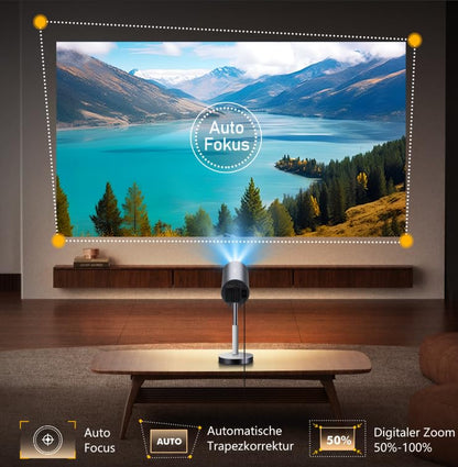 VGKE Mini Smart Beamer Heimkino Videoprojektor - 4K Autofokus