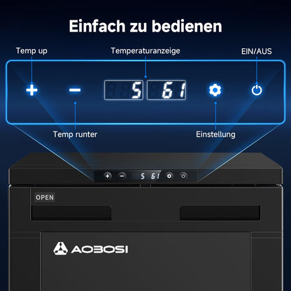 AAOBOSI Kompressor Kühlbox 83L mit App-Steuerung, 12/24V, -20°C