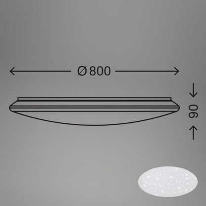 BRILONER LED Deckenleuchte 80cm - dimmbar warm-kalt Weiss
