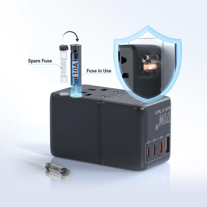 MINIX 170W GaN Reiseadapter Weltweit - 3C1A USB Ports