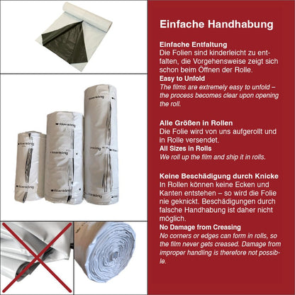 Folienkönig Silofolie Abdeckfolie 6x12m - Schwarz/Weiss
