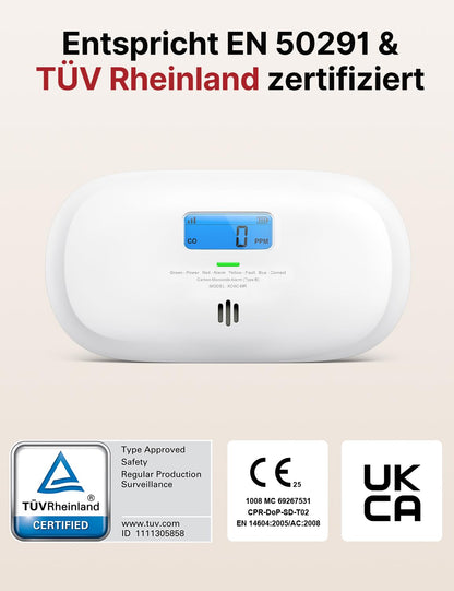 X-Sense Smart Kohlenmonoxid-Melder XC0C-MR11 mit Basisstation SBS50
