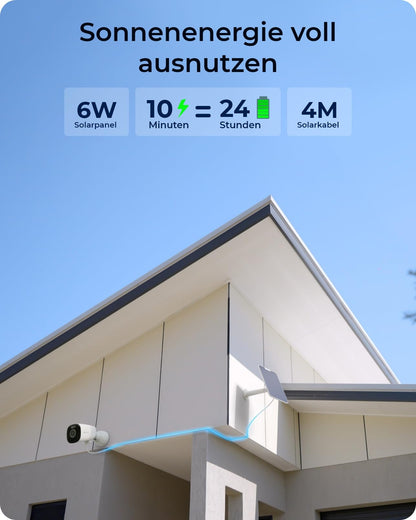 Reolink Argus Eco Ultra 4K Solar WLAN Überwachungskamera mit Akku