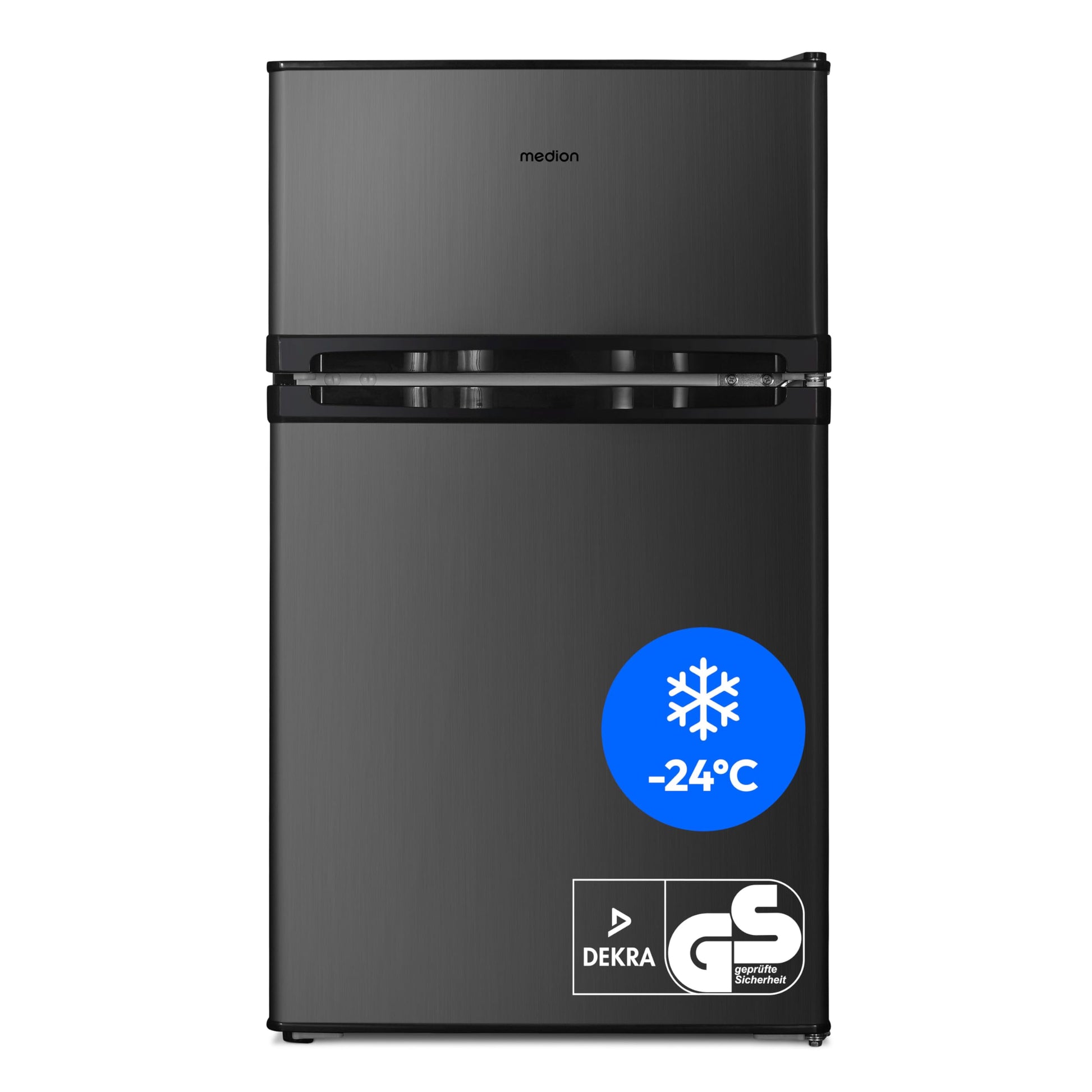 MEDION Mini Kühl-Gefrierkombination MD 37689, 85 l, grau, freistehend