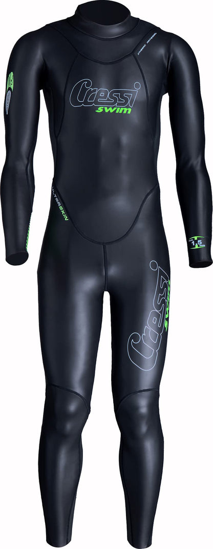 Cressi Triton Man All In One Schwimm-Neoprenanzug 1.5mm Schwarz/Fluogrün XL