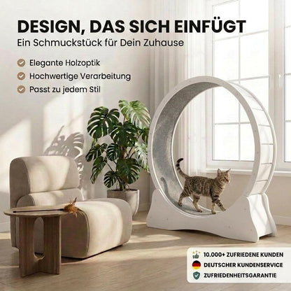 noviclass Katzenlaufrad Baghira XXL 132 cm Weiss für grosse Katzen