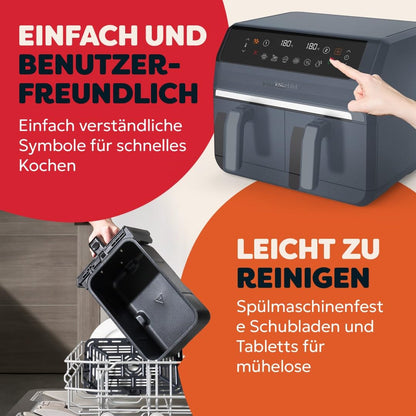 Instant Pot Vortex Dual Heissluftfritteuse 8 l Trüffelgrau