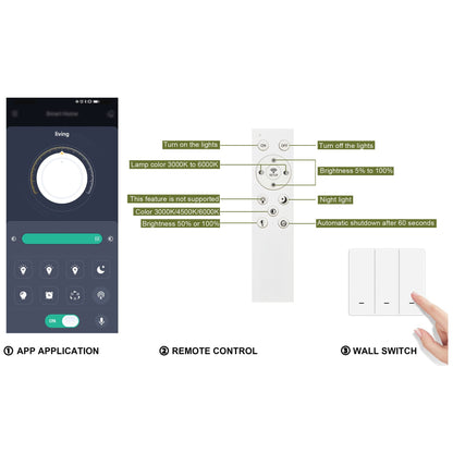 CasaLuce LED Deckenleuchte Φ80cm Dimmbar Farbwechsel - Weiss