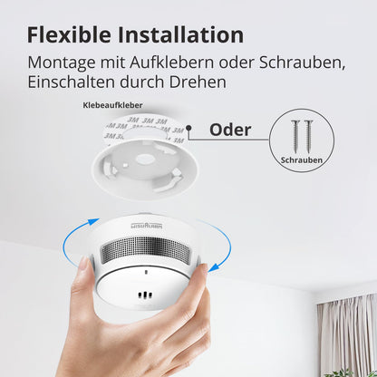 Securize Smart 10J Batterie Rauchmelder Fern-Stummschaltung – 5er Pack