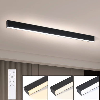 Glitzerlife LED Deckenleuchte 107cm Schwarz Dimmbar