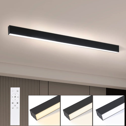 Glitzerlife LED Deckenleuchte 107cm Schwarz Dimmbar