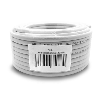 ARLI Sat-Anlage 60 cm mit Quad LNB, 15 m Koaxialkabel und Satfinder