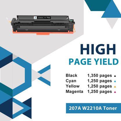 Kompatibler HP 207A 207X Farb Toner Multipack - Mit Chip