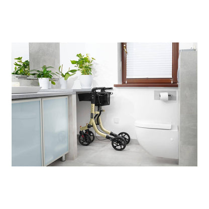 Uniprodo UNI_ROLL_04 F Rollator Leichtgewicht faltbar champagne