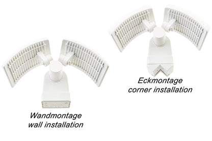 HUBER LED Strahler Bewegungsmelder 2x20W 360° - weiss