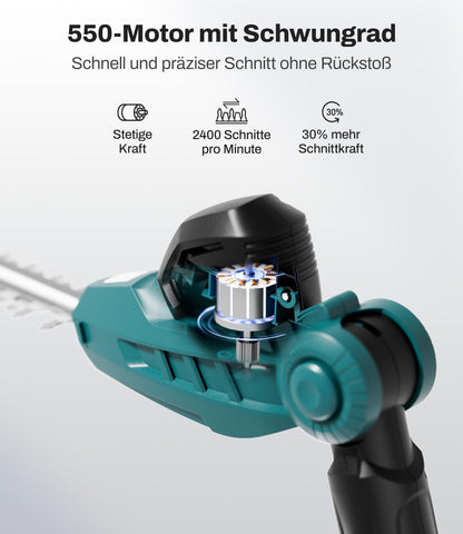 KIESBOHR CSL401 Akku-Teleskop-Heckenschere für Makita 18V, 41 cm
