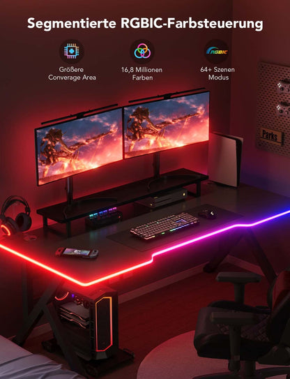 Govee Gaming Neon LED Streifen 3M RGBIC Smart - Blendfrei