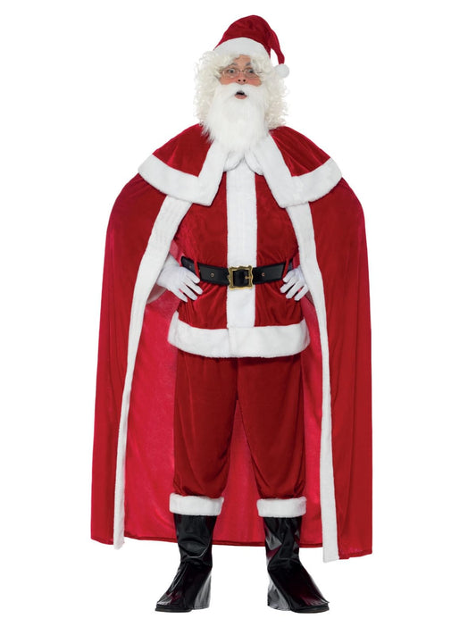 Smiffys Deluxe Weihnachtsmann-Kostüm, Rot. Umfassendes Set mit allen nötigen Accessoires zur Verkörperung des Weihnachtsmanns.