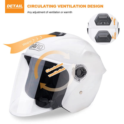 LIONCIANO Jethelm Motorradhelm mit Schutzbrille, matt-schwarz