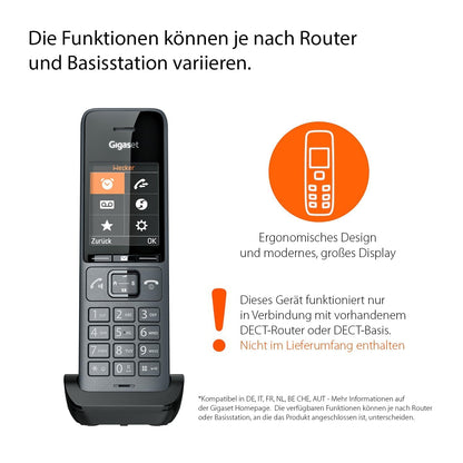 Gigaset COMFORT 520HX DECT-Mobilteil ohne Basis - titanium-schwarz