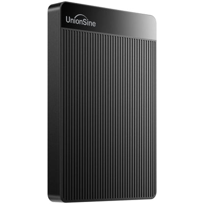 UnionSine HD2510 Externe Festplatte 500GB, 2,5 Zoll, USB 3.0, Schwarz – portabler Speicher mit rutschfestem Gehäuse