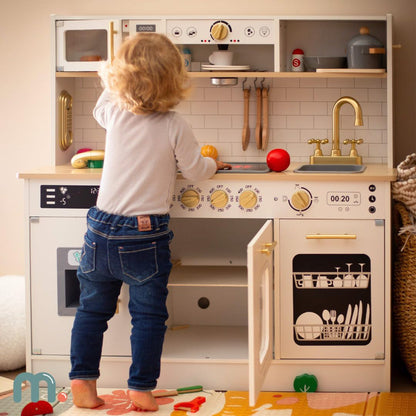 Mamabrum Holz-Kinderküche MAM155 mit LED, höhenverstellbar