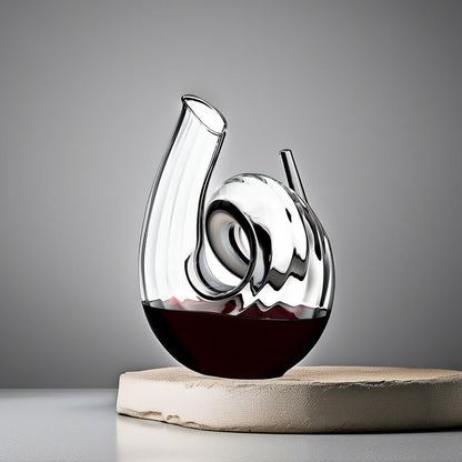 RIEDEL Curly Fatto A Mano Dekanter – Klar/Schwarz/Weiss