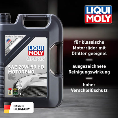 LIQUI MOLY Classic Motorenöl SAE 20W-50 HD, mineralisch - 5 L