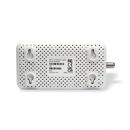 goCoax MA2500D MoCA 2.5 Adapter mit 2,5-GbE-Ethernet-Port, weiss