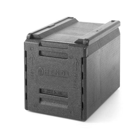 HENDI Thermo Catering Container Frontlader 66L - 5x GN. Rechteckiger Container. Isoliert Speisen für Transport & Catering.