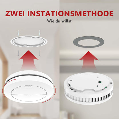 RUNIDUR 6er Rauchmelder Set - 10 Jahre Batterie Weiss