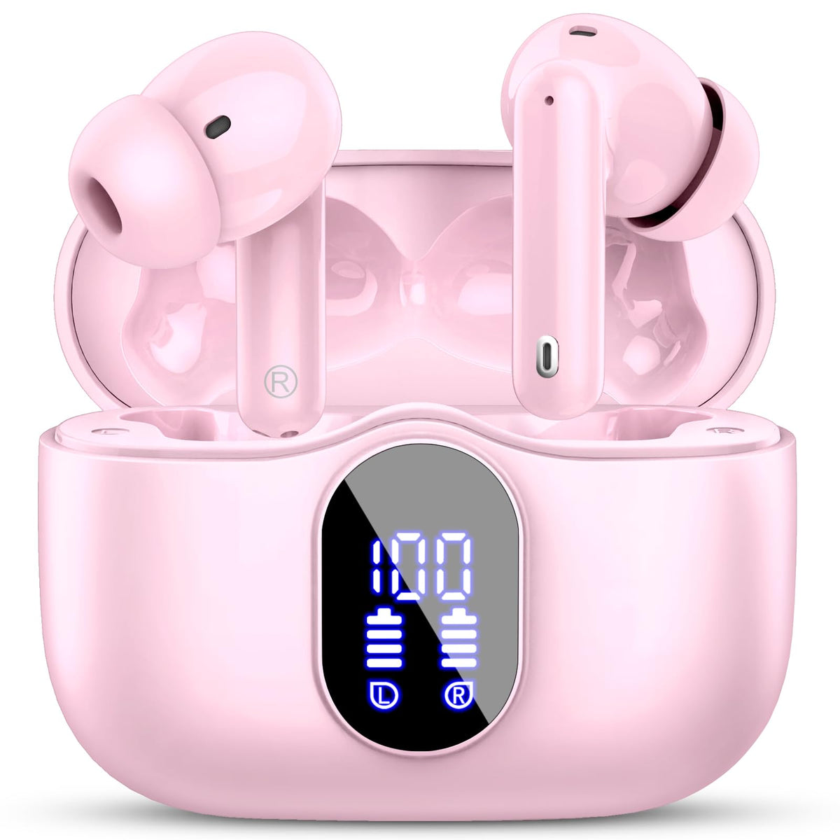 Btootos A90 Pro Bluetooth Kopfhörer In-Ear mit ENC und LED-Anzeige, kabellose Ohrhörer mit Ladehülle