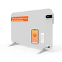 Könighaus 450W Smart Dual-Infrarotheizung V2 weiss. Rechteckiges, weißes Heizpaneel zur Wärmeerzeugung in Wohnräumen.