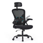 Farini Bürostuhl ergonomisch höhenverstellbar mit Kopfstütze, Netzrücken und klappbaren Armlehnen