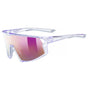 uvex skyryse Sportbrille, transparent purple/lavender mirror