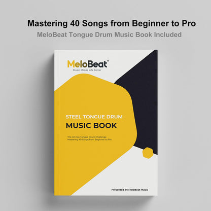 MeloBeat Zungentrommel 13 Zoll 15 Töne Steel Tongue Drum Set - Dunkelblau