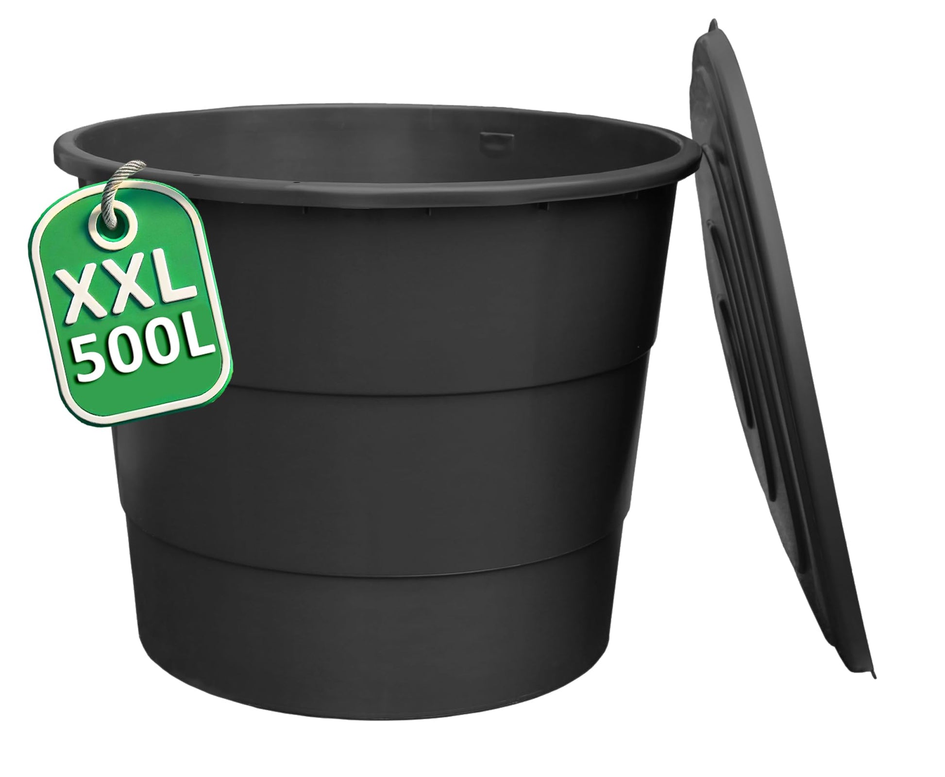 Ondis24 Regentonne XXL 500 L Kunststoff mit Deckel und Auslaufhahn zur Gartenbewässerung