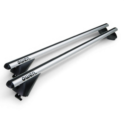 Owen Dachträger Universal 135 cm – Aluminium Relingträger bis 90 kg, für geschlossene Relings, werkzeuglose Montage