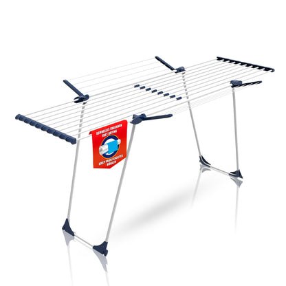 BigDean Wäscheständer Jumbo Ausziehbar 28m - Weiss